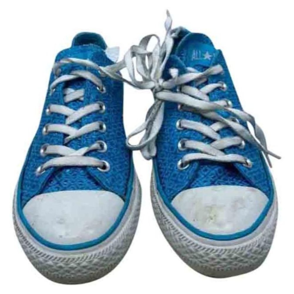 CONVERSE Sneakers White Blue Women's Size 6